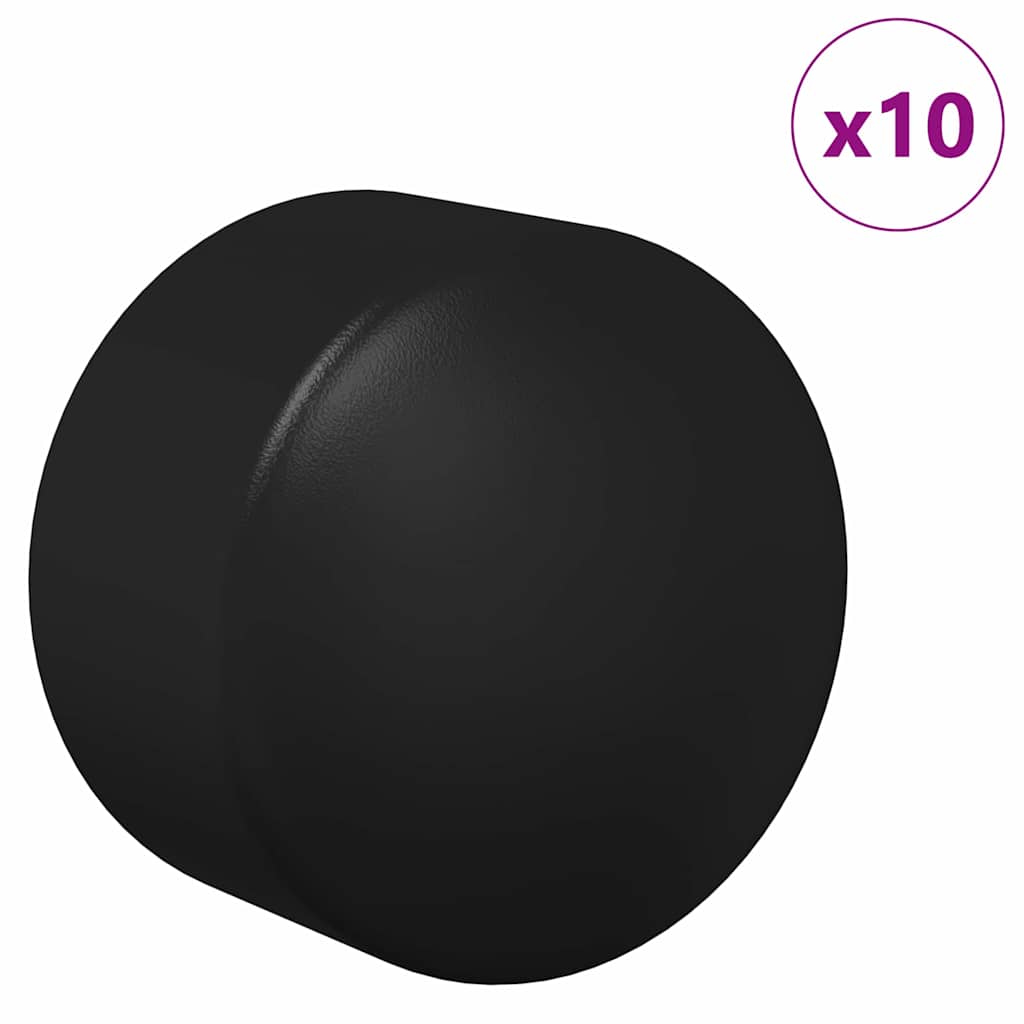 Foosball Table End Caps 10 pcs Svart 1,5 x 1,5 x 1 cm PP