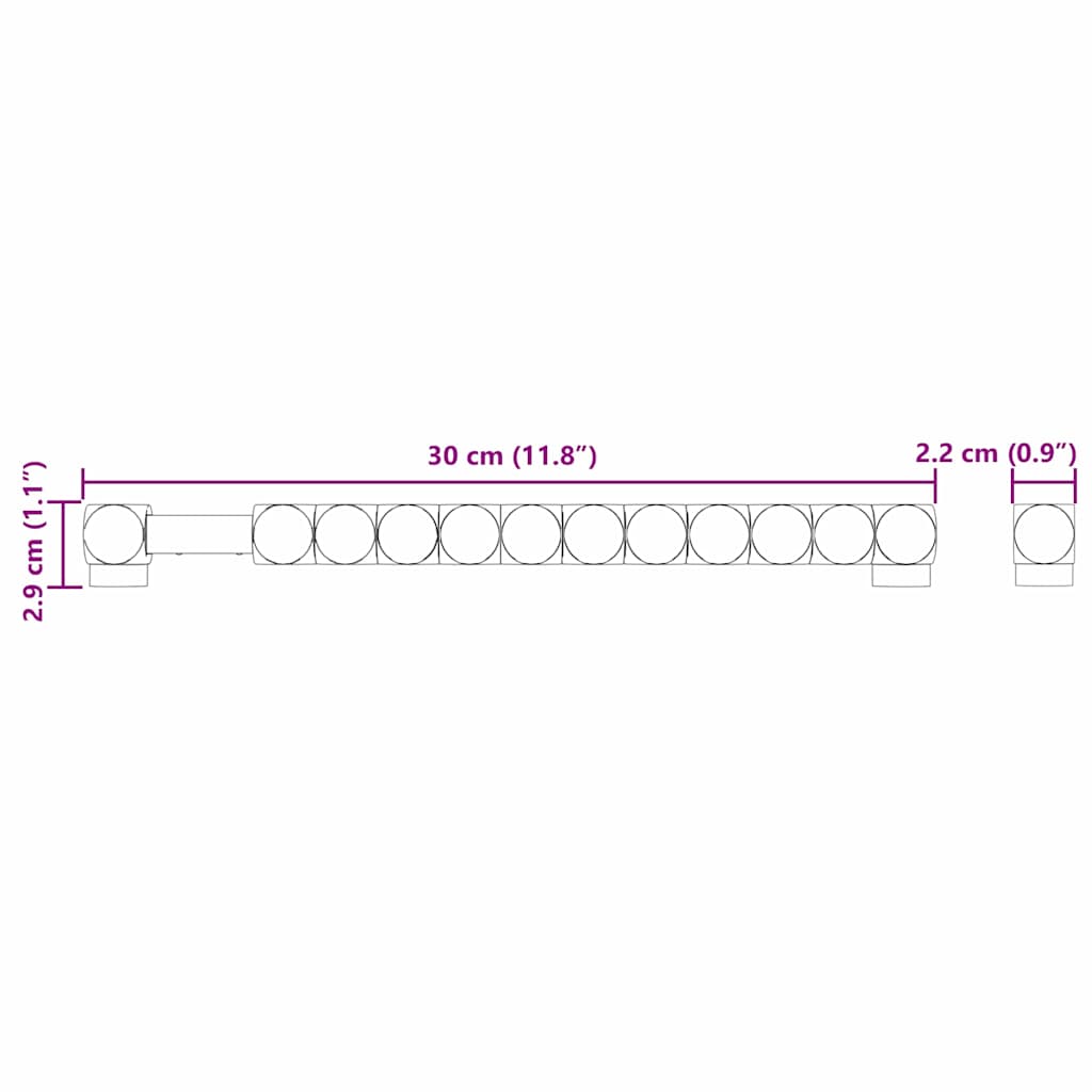 Fotbollsbordräknare 2 pcs Svart 30 x 2,2 x 2,9 cm HIPS