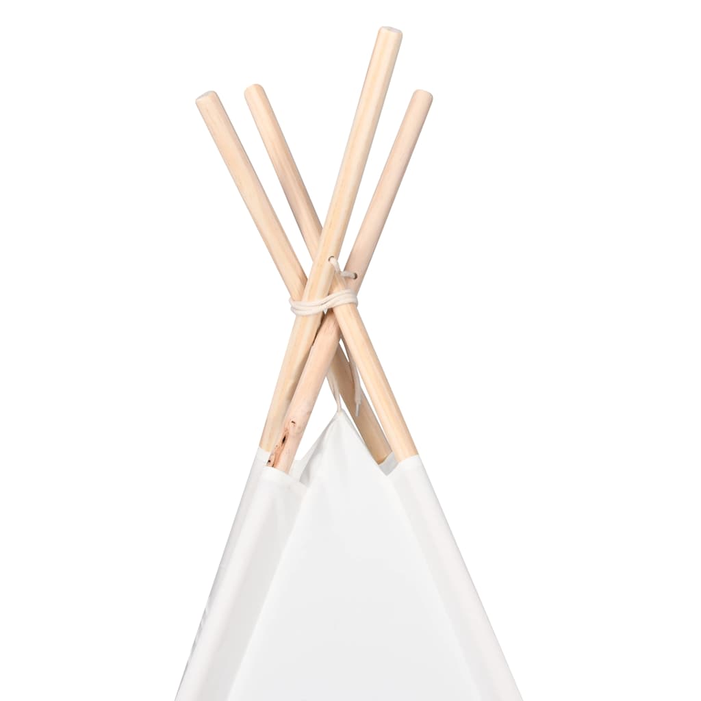 Teepee Tält Vit 120 x 120 x 150 cm Tyg och Plast