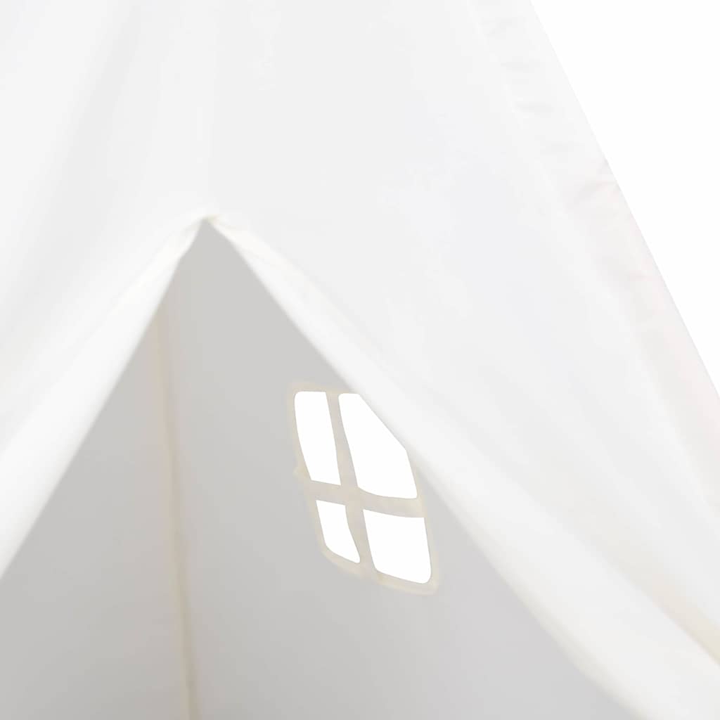 Teepee Tält Vit 120 x 120 x 150 cm Tyg och Plast