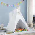 Teepee Tält Vit 120 x 120 x 150 cm Tyg och Plast