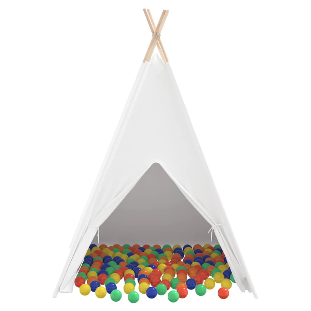 Teepee Tält Vit 120 x 120 x 150 cm Tyg och Plast