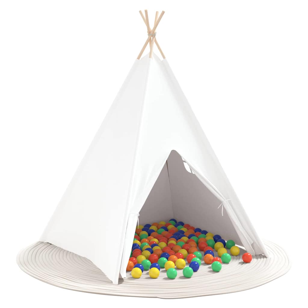 Teepee Tält Vit 120 x 120 x 150 cm Tyg och Plast