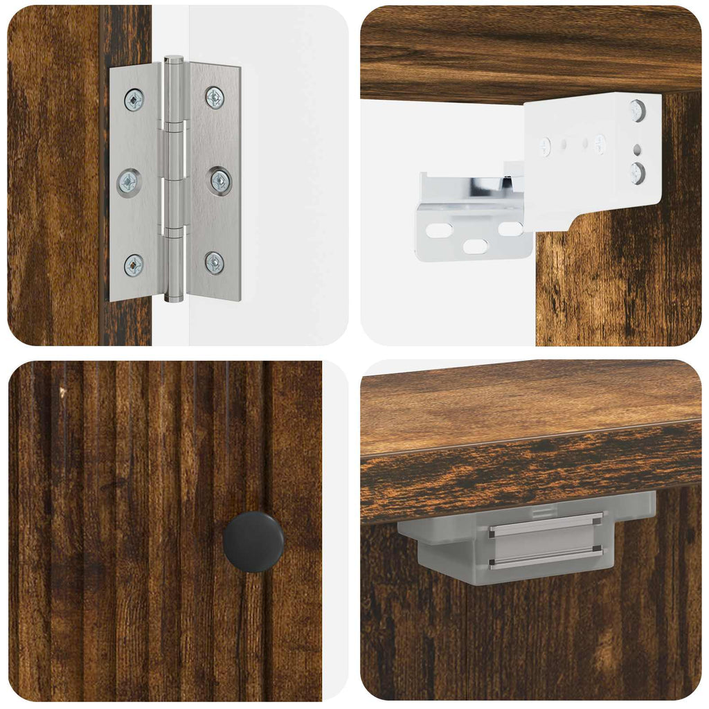 Darttavla Skåp EDE Rökt ek 52,5 x 10,5 x 53,5 cm