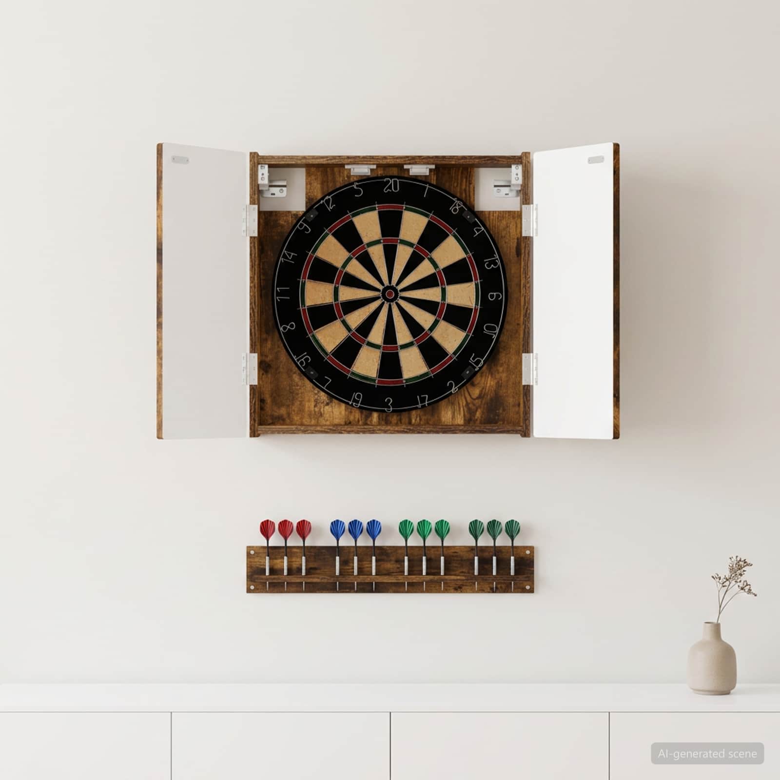 Darttavla Skåp ALKMAAR Rökt ek 52,5 x 10,5 x 53,5 cm