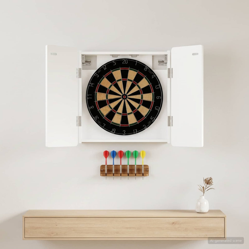 Darttavla Skåp ZWOLLE Vit 52,5 x 10,5 x 57,5 cm Konstruerat trä