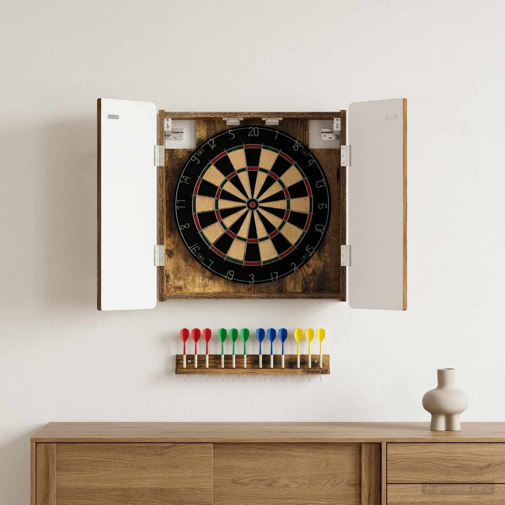 Darttavla Skåp ZWOLLE Rökt ek 52,5 x 10,5 x 57,5 cm