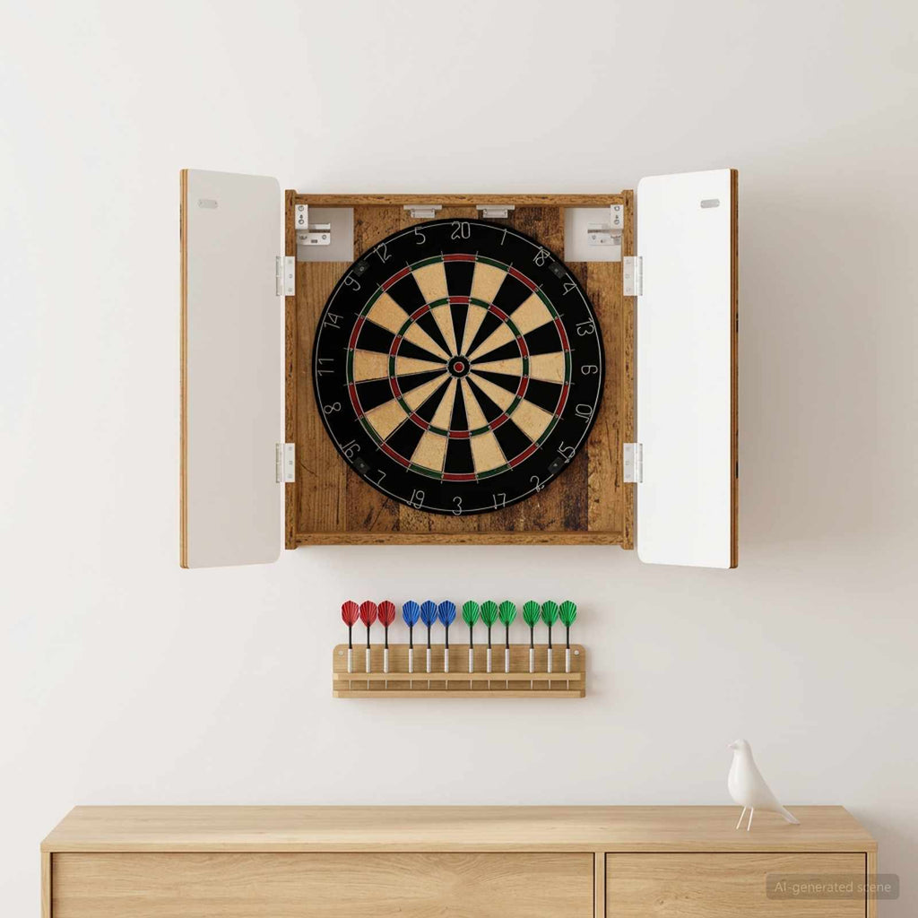 Darttavla Skåp ZWOLLE Gammalt trä 52,5 x 10,5 x 57,5 cm