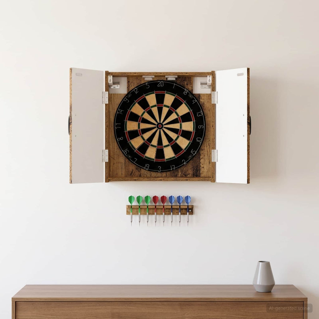 Darttavla Skåp HAARLEM Gammalt trä 52,5 x 10,5 x 53,5 cm