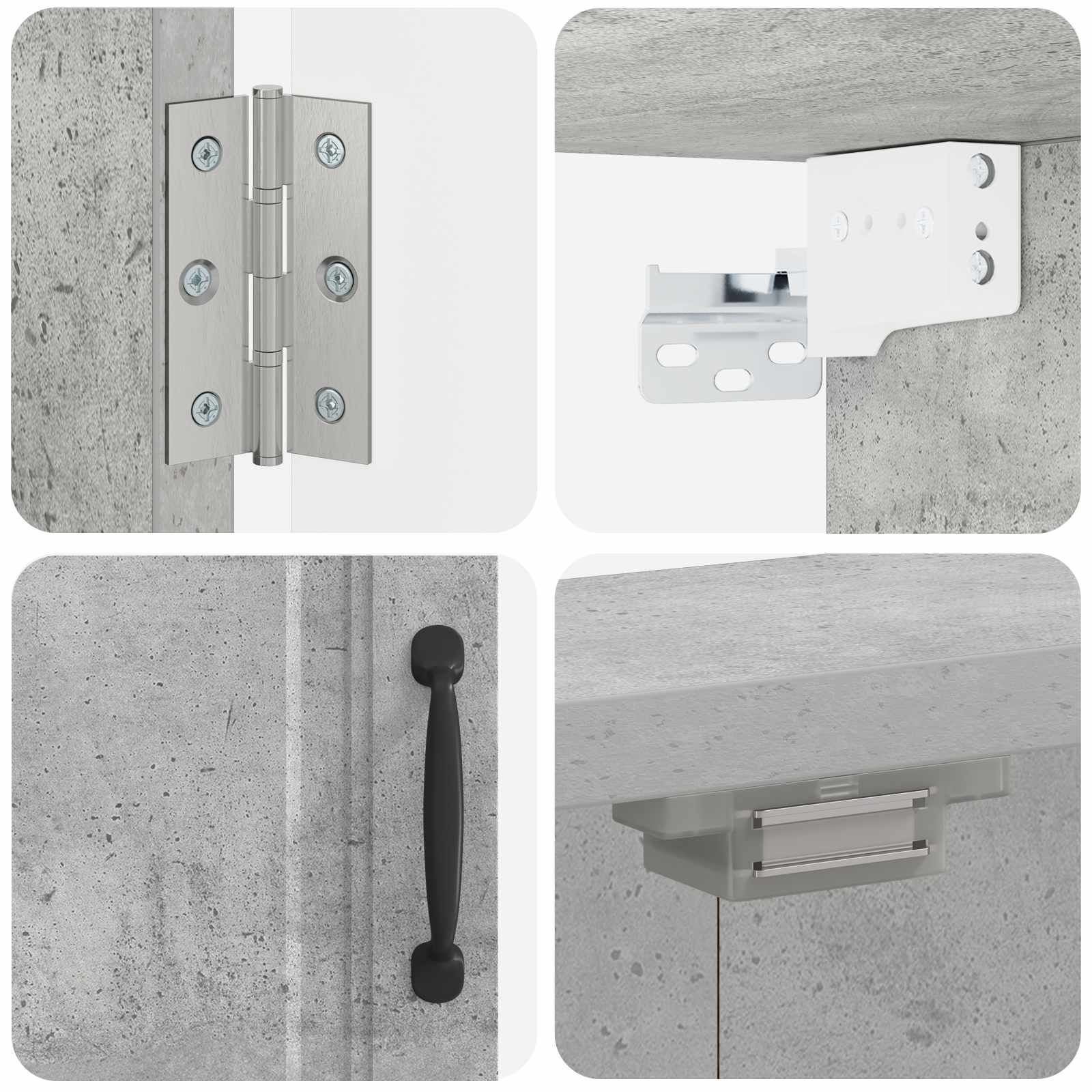 Darttavla Skåp UTRECHT Betonggrå 52,5 x 10,5 x 53,5 cm