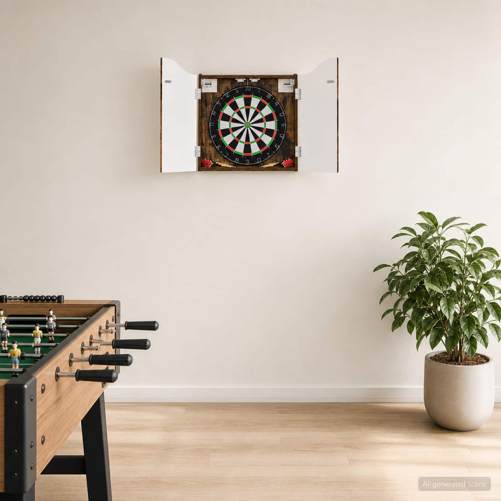 Darttavla Skåp Rökt ek 56 x 12 x 63 cm Konstruerat trä