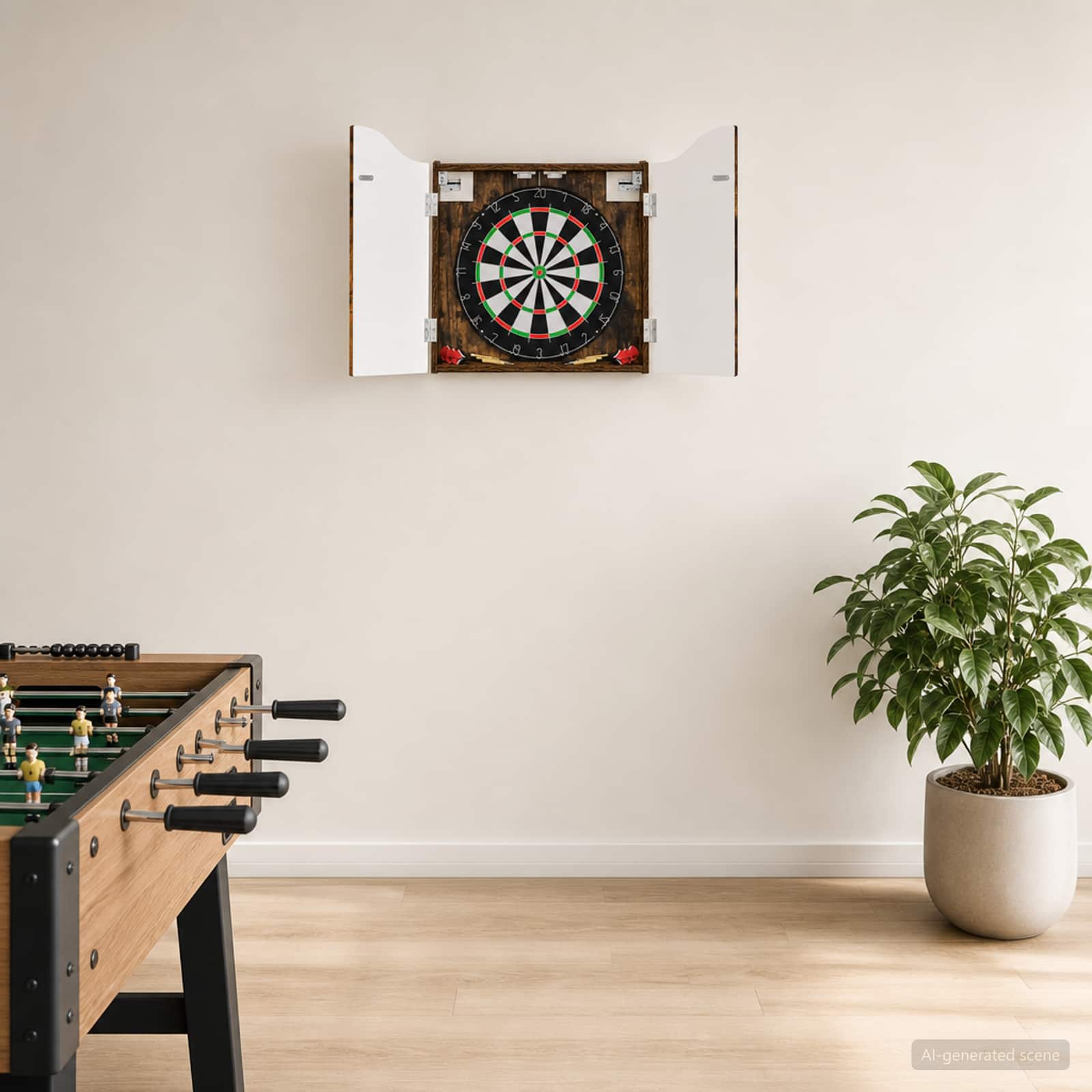Darttavla Skåp Rökt ek 56 x 12 x 63 cm Konstruerat trä