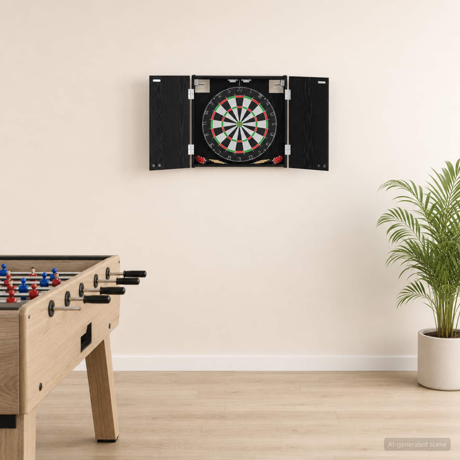 Darttavla Skåp Svart ek 56 x 12 x 53,5 cm Konstruerat trä