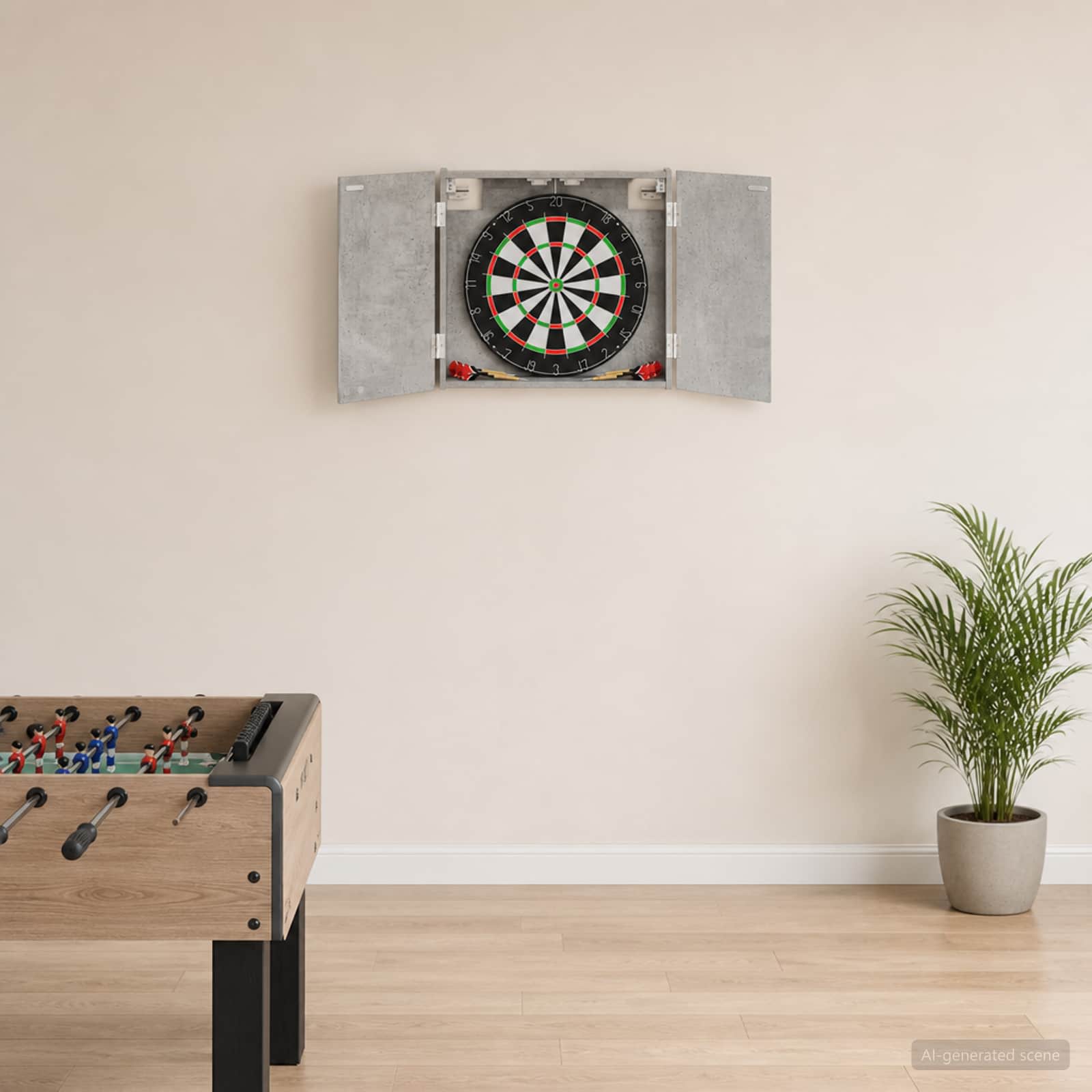 Darttavla Skåp Betonggrå 56 x 12 x 53,5 cm Konstruerat trä