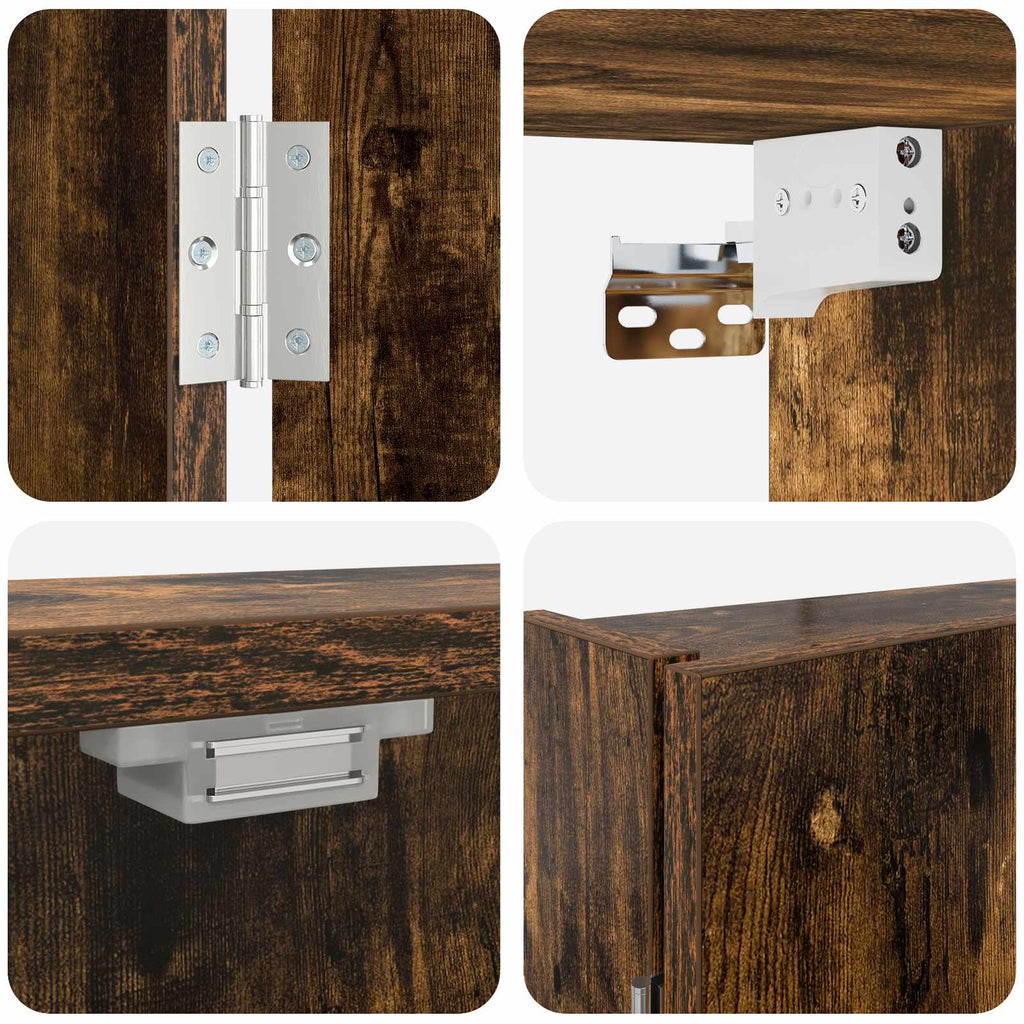 Darttavla Skåp Rökt ek 56 x 12 x 53,5 cm Konstruerat trä
