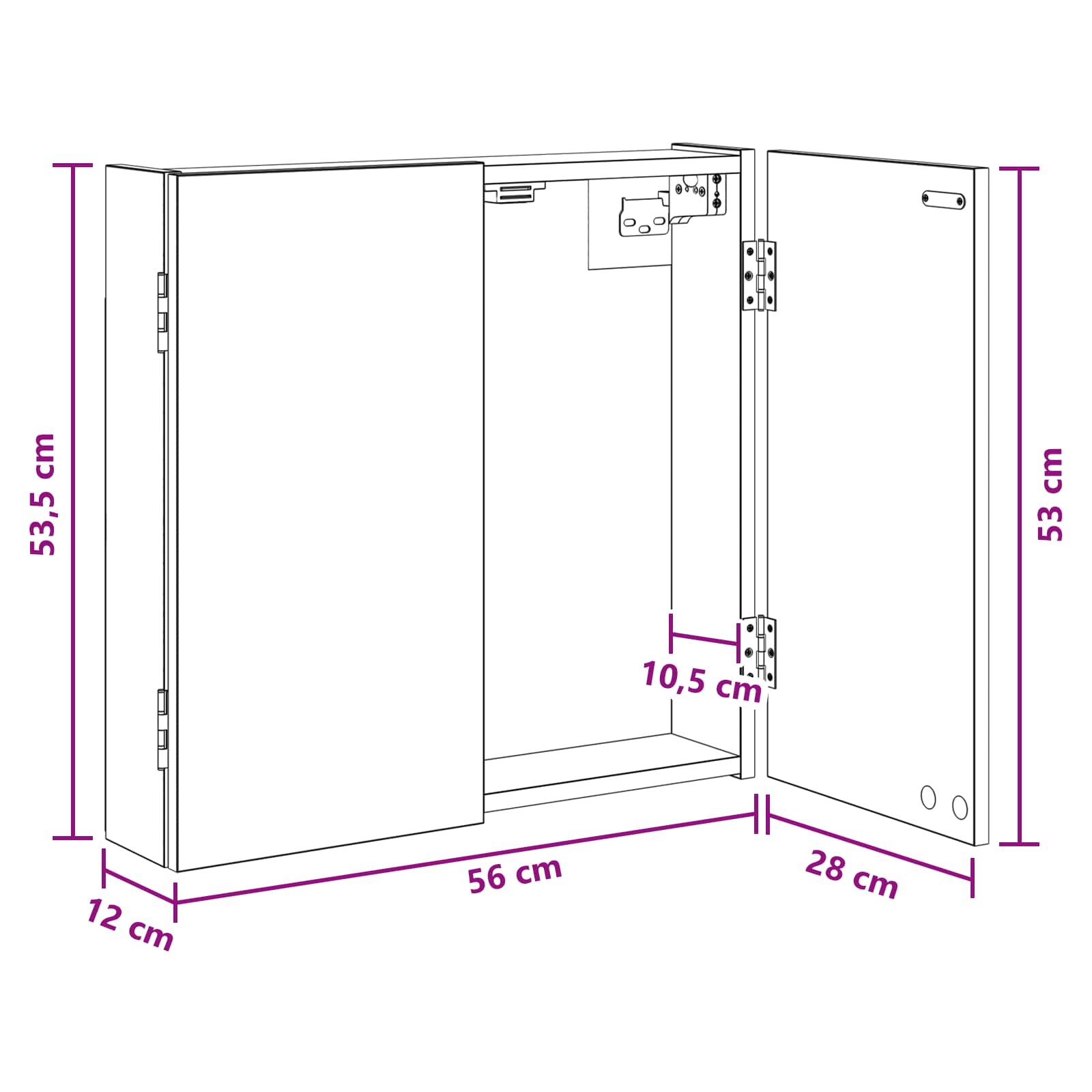 Darttavla Skåp Rökt ek 56 x 12 x 53,5 cm Konstruerat trä