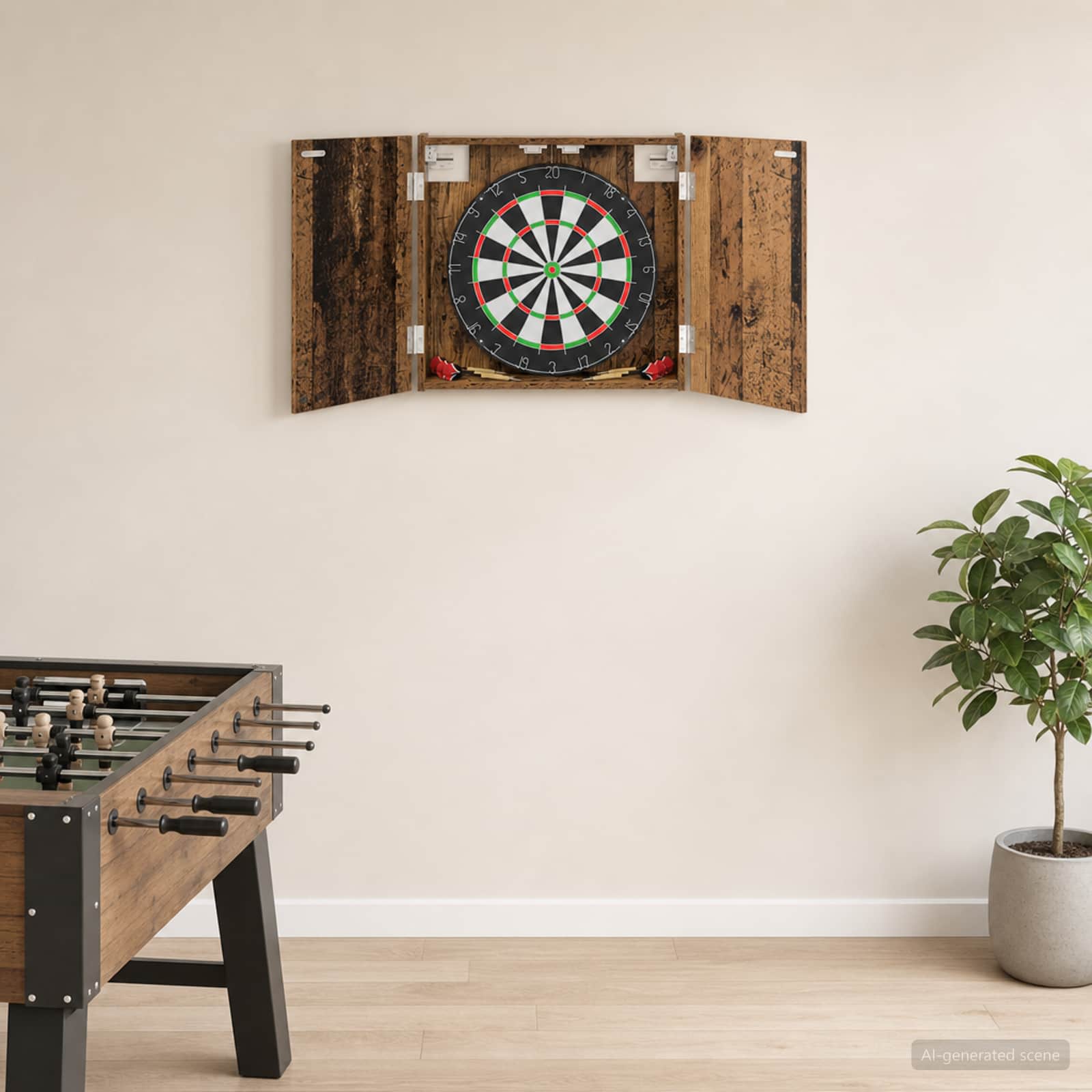 Darttavla Skåp Gammalt trä 56 x 12 x 53,5 cm Konstruerat trä
