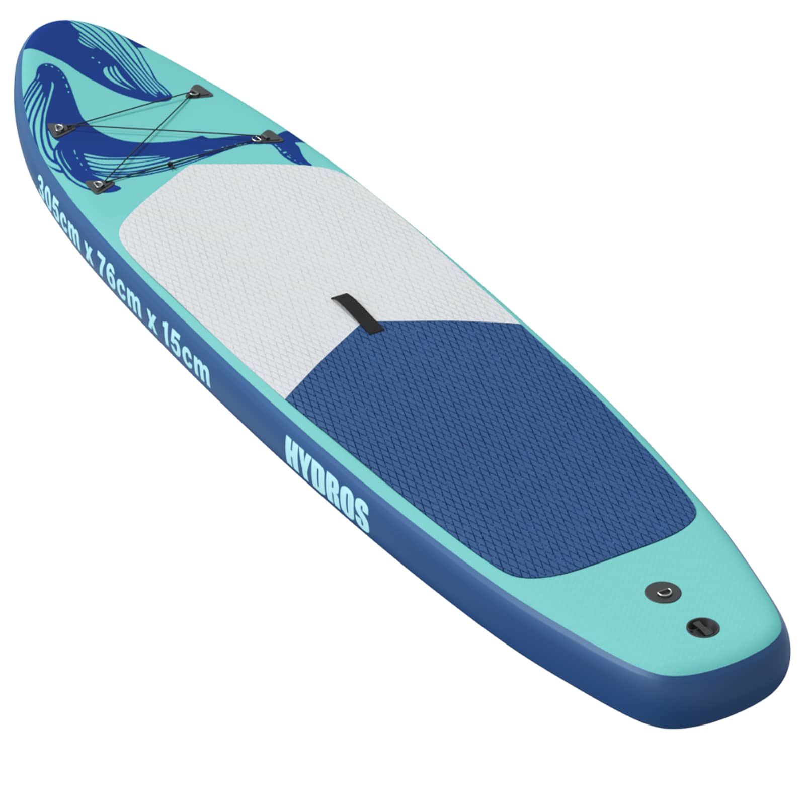 Uppblåsbar Stand Up Paddle Board HYDROS 305 x 76 x 15 cm Turkos