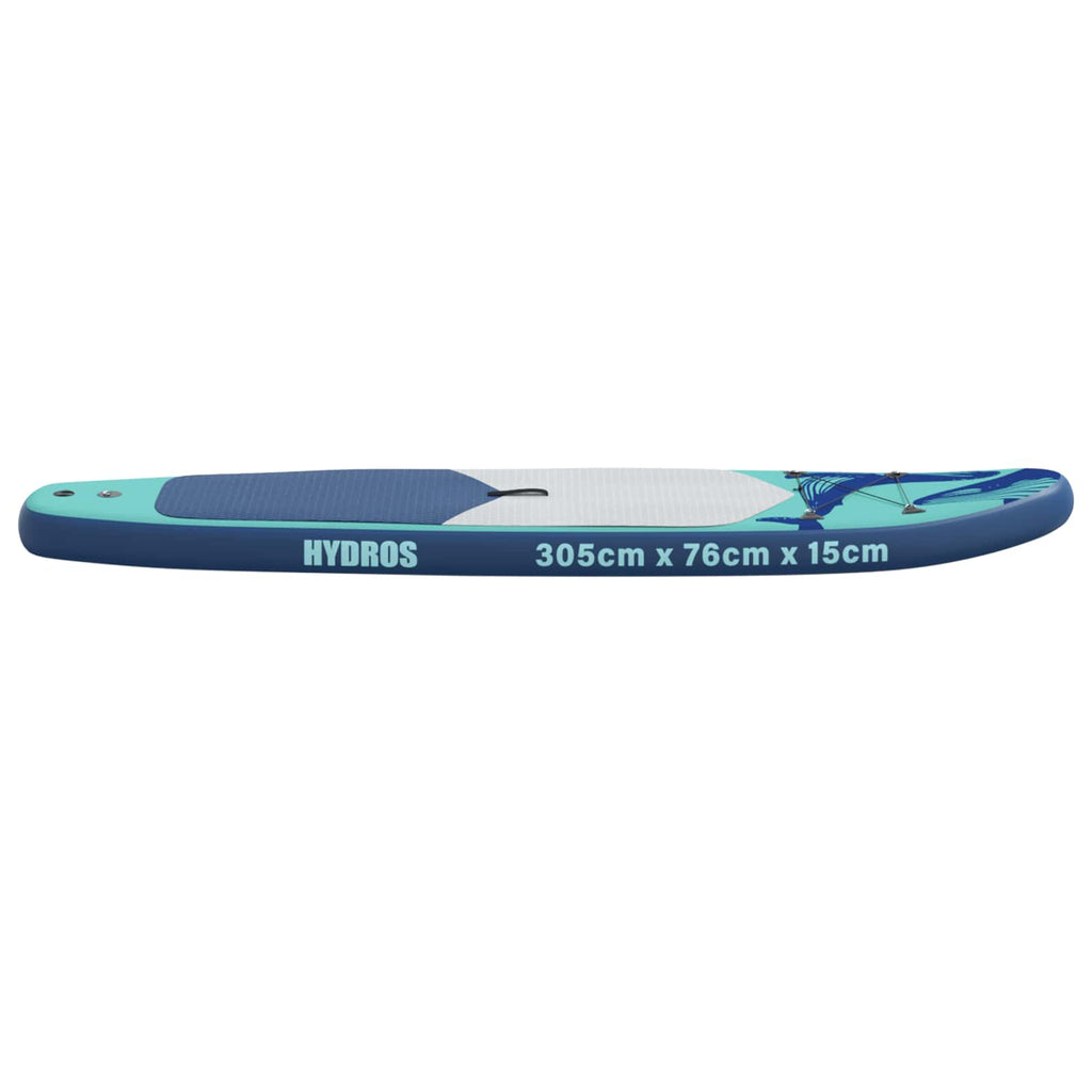 Uppblåsbar Stand Up Paddle Board HYDROS 305 x 76 x 15 cm Turkos