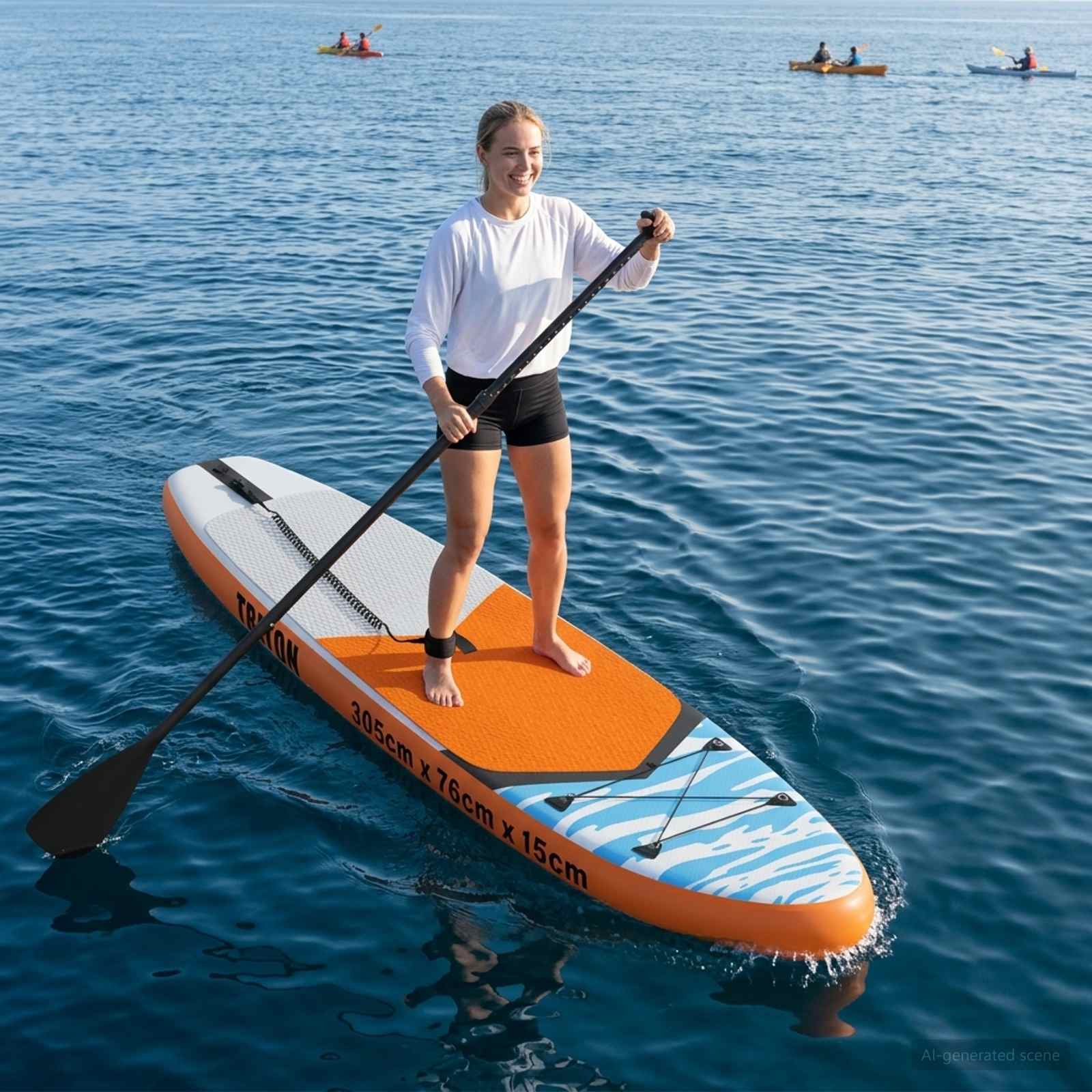 Uppblåsbar Stand Up Paddle Board TRITON 305 x 76 x 15 cm Blå
