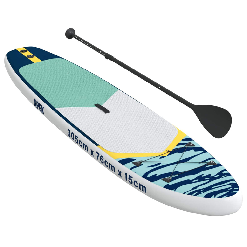 Uppblåsbar Stand Up Paddle Board APEX 305 x 76 x 15 cm Blå för