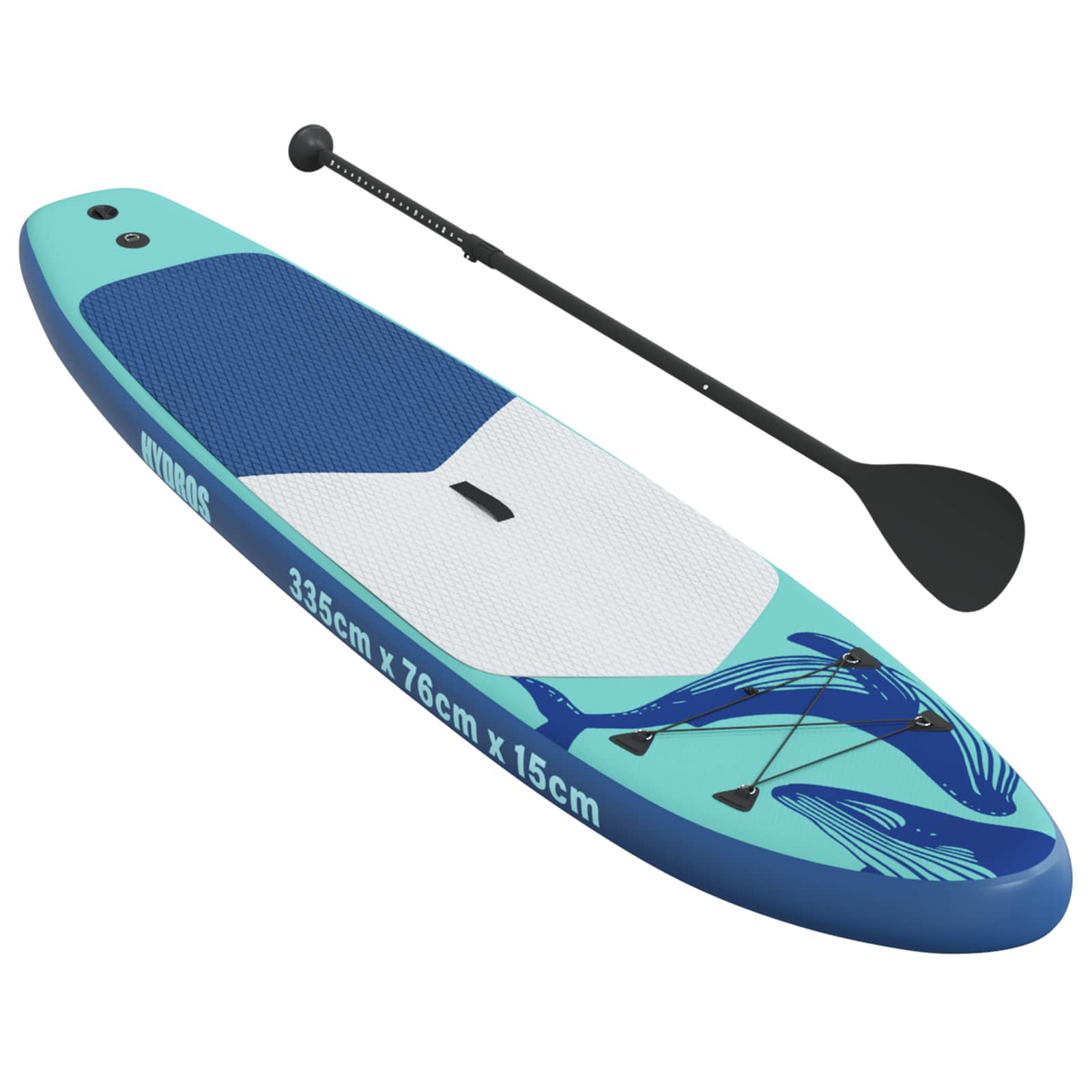Uppblåsbar Stand Up Paddle Board HYDROS 335 x 76 x 15 cm Turkos