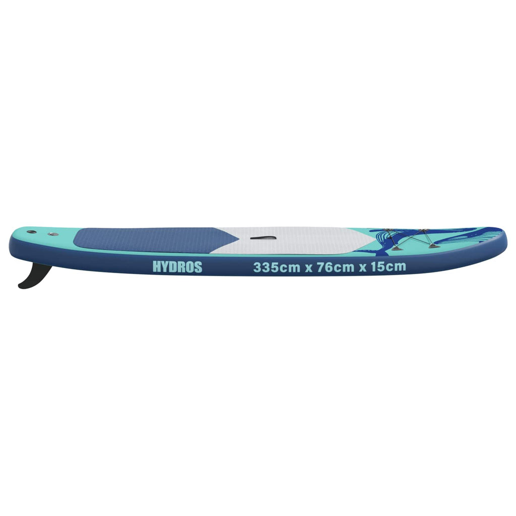 Uppblåsbar Stand Up Paddle Board HYDROS 335 x 76 x 15 cm Turkos