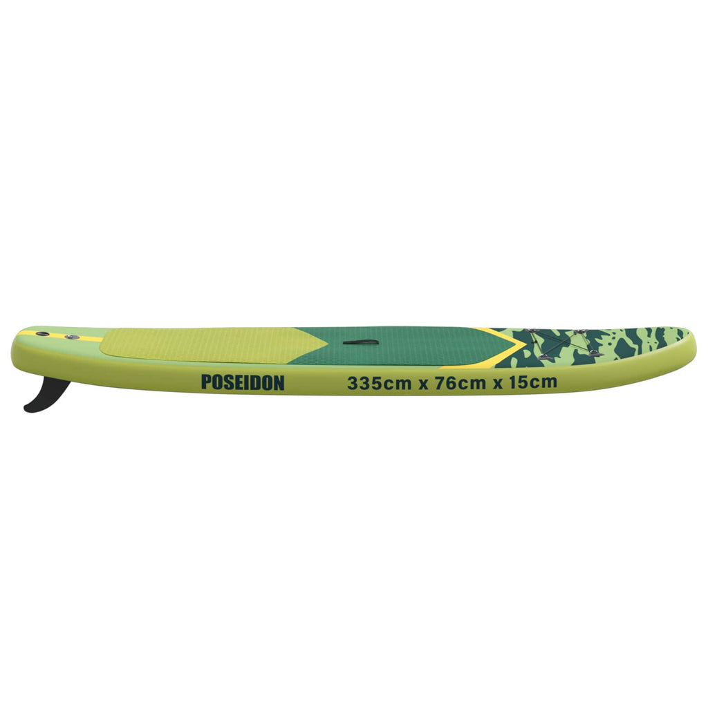 Uppblåsbar Stand Up Paddle Board POSEIDON Grön 335 x 76 x 15 cm