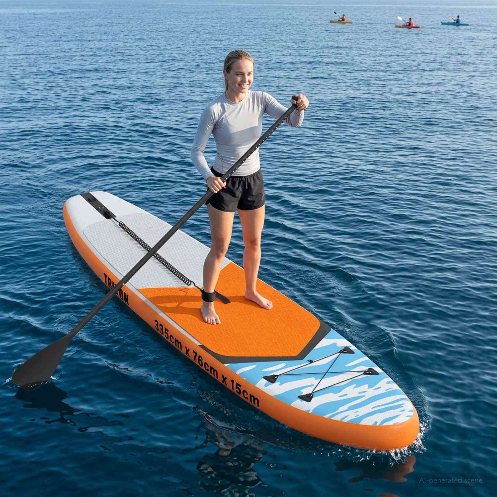 Uppblåsbar Stand Up Paddle Board TRITON 335 x 76 x 15 cm Blå
