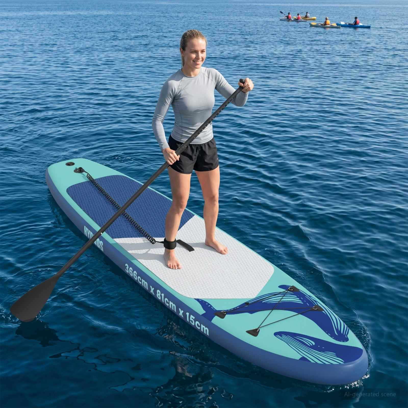 Inflaterbart Stand Up Paddle Board HYDROS 366 x 81 x 15 cm för