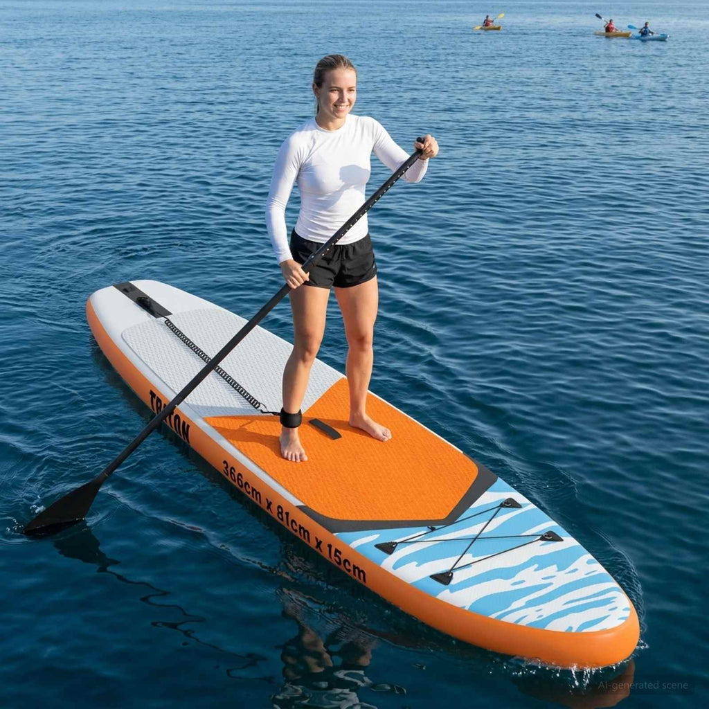 Uppblåsbar Stand Up Paddle Board TRITON 366 x 81 x 15 cm Blå