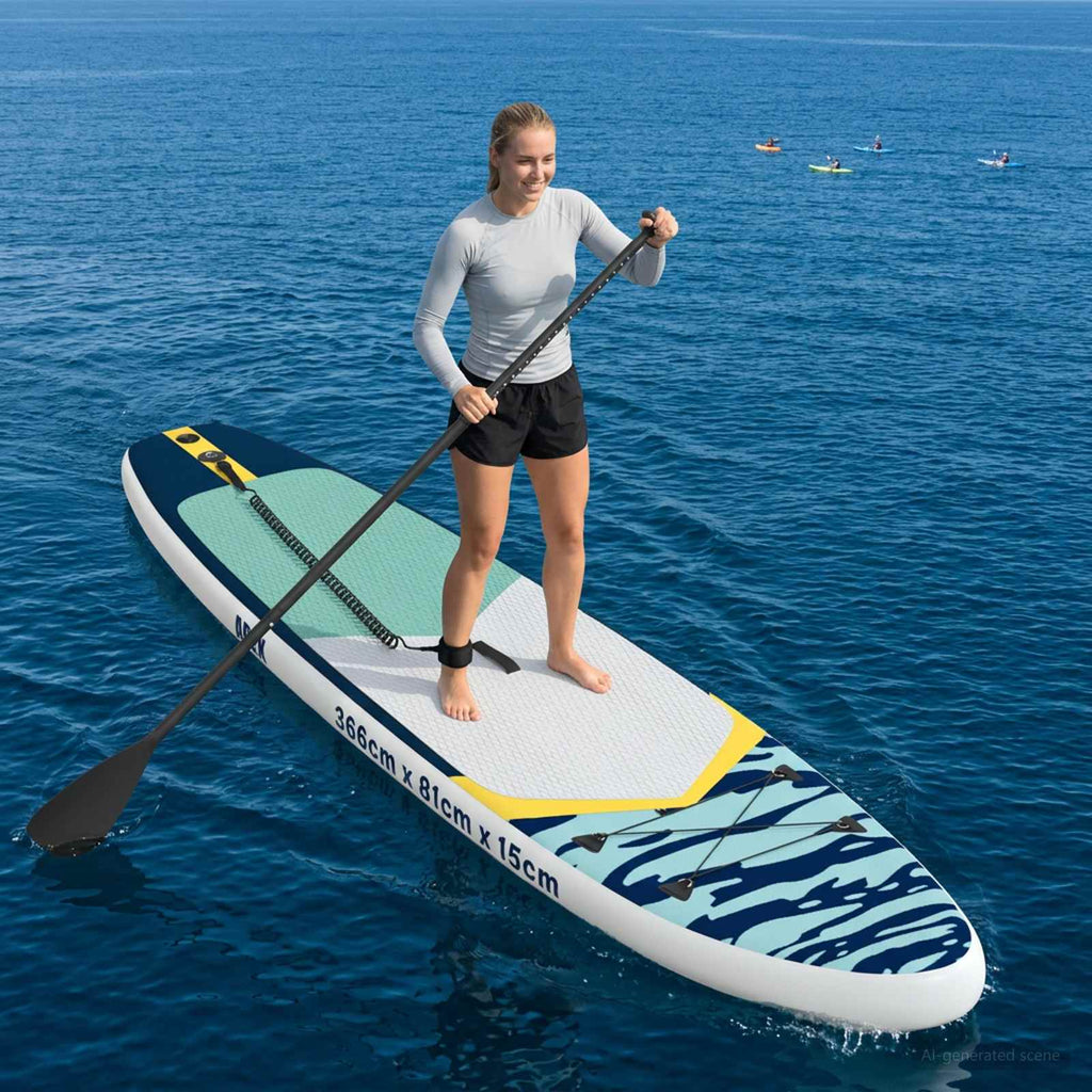 Uppblåsbar Stand Up Paddle Board APEX 366 x 81 x 15 cm Blå för