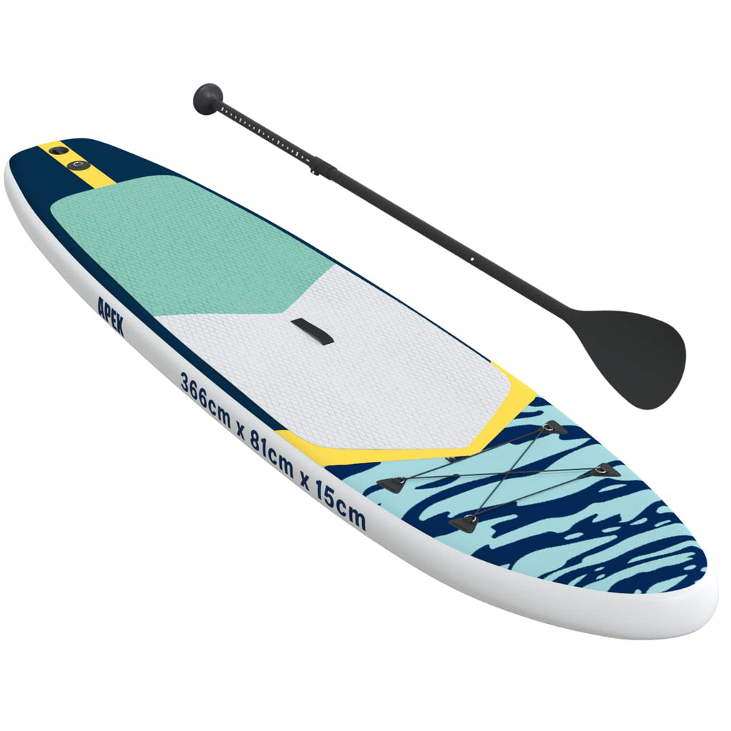 Uppblåsbar Stand Up Paddle Board APEX 366 x 81 x 15 cm Blå för
