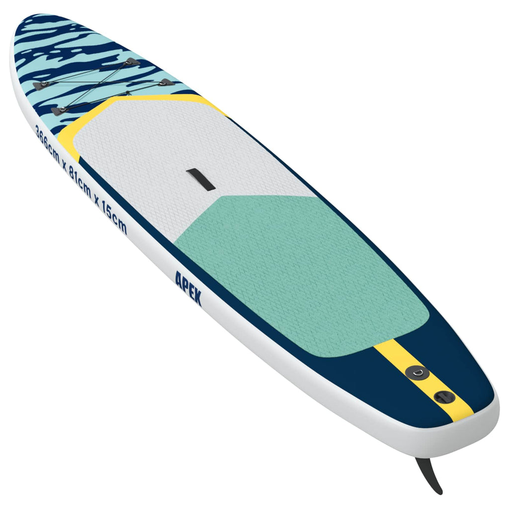 Uppblåsbar Stand Up Paddle Board APEX 366 x 81 x 15 cm Blå för