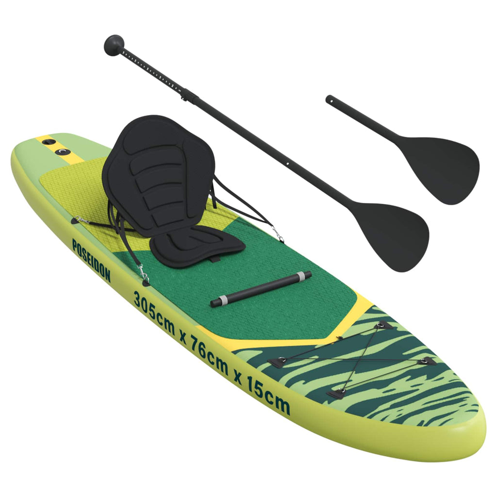 SUP-bräda med sits 2-i-1 POSEIDON 305 x 76 x 15 cm Grön för