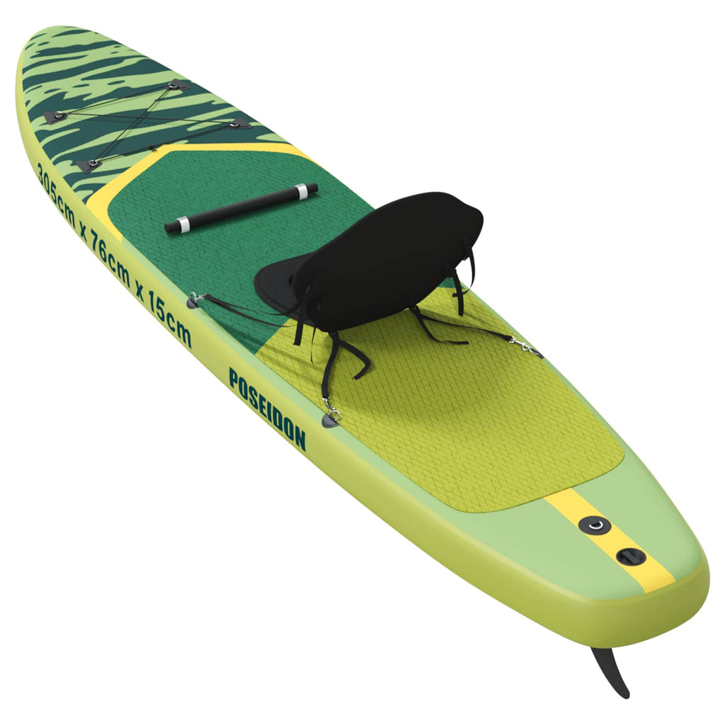 SUP-bräda med sits 2-i-1 POSEIDON 305 x 76 x 15 cm Grön för
