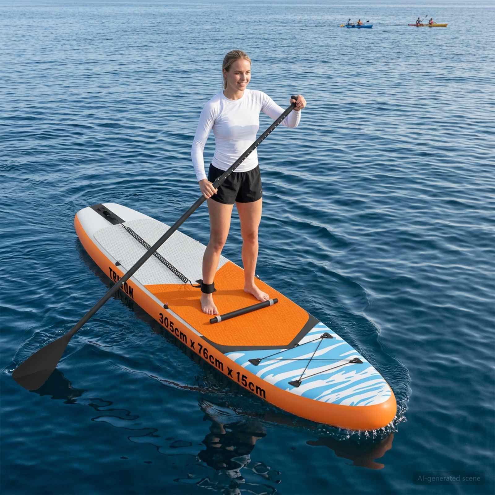 SUP-bräda med sits 2-i-1 TRITON 305 x 76 x 15 cm Blå för