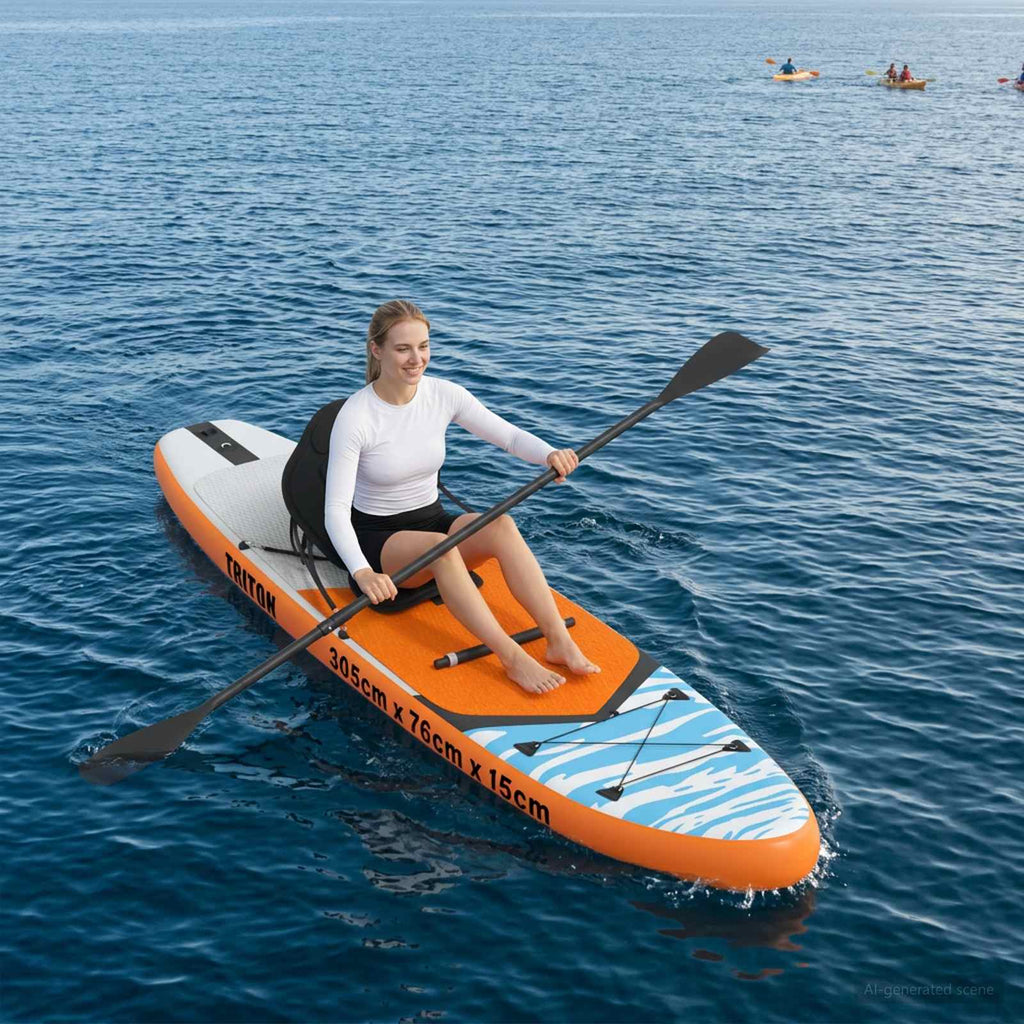SUP-bräda med sits 2-i-1 TRITON 305 x 76 x 15 cm Blå för