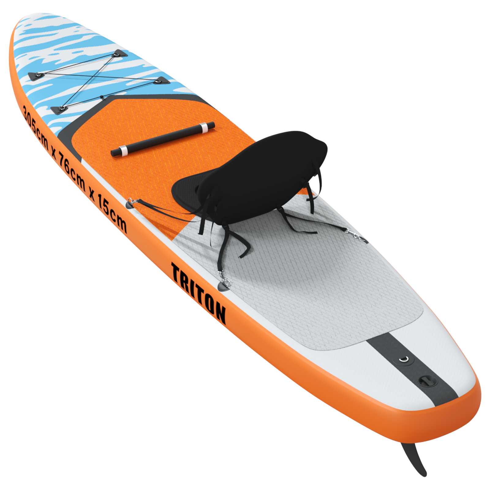 SUP-bräda med sits 2-i-1 TRITON 305 x 76 x 15 cm Blå för