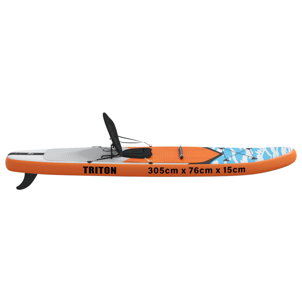 SUP-bräda med sits 2-i-1 TRITON 305 x 76 x 15 cm Blå för