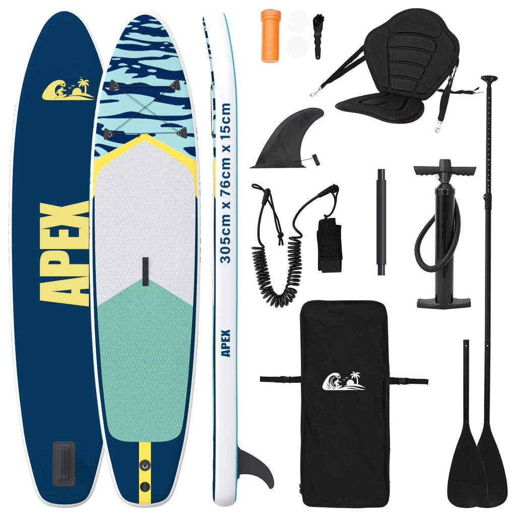 SUP-bräda med sits 2-i-1 APEX 305 x 76 x 15 cm Blå för