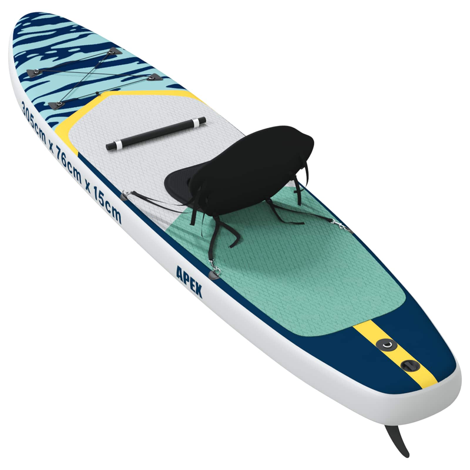 SUP-bräda med sits 2-i-1 APEX 305 x 76 x 15 cm Blå för