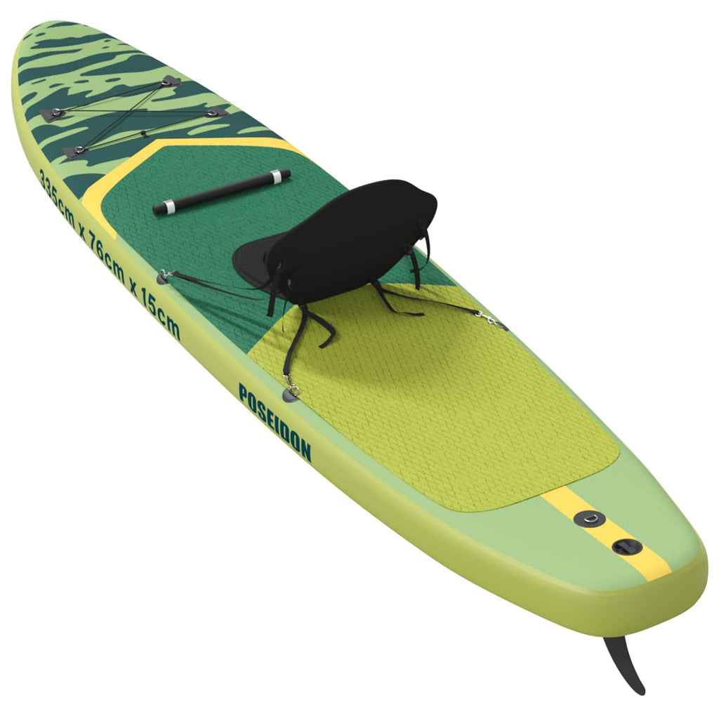 SUP-bräda med sits 2-i-1 POSEIDON 335 x 76 x 15 cm Grön för