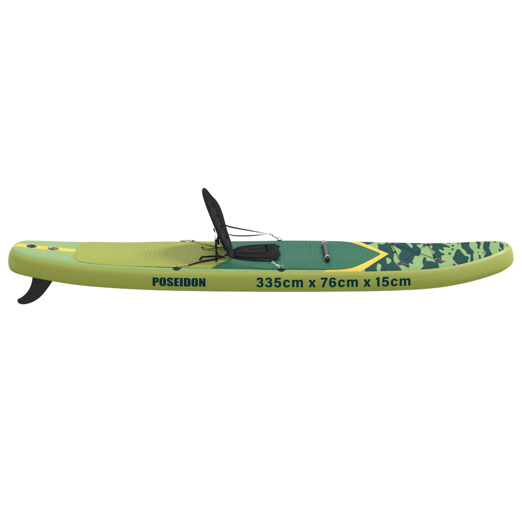 SUP-bräda med sits 2-i-1 POSEIDON 335 x 76 x 15 cm Grön för