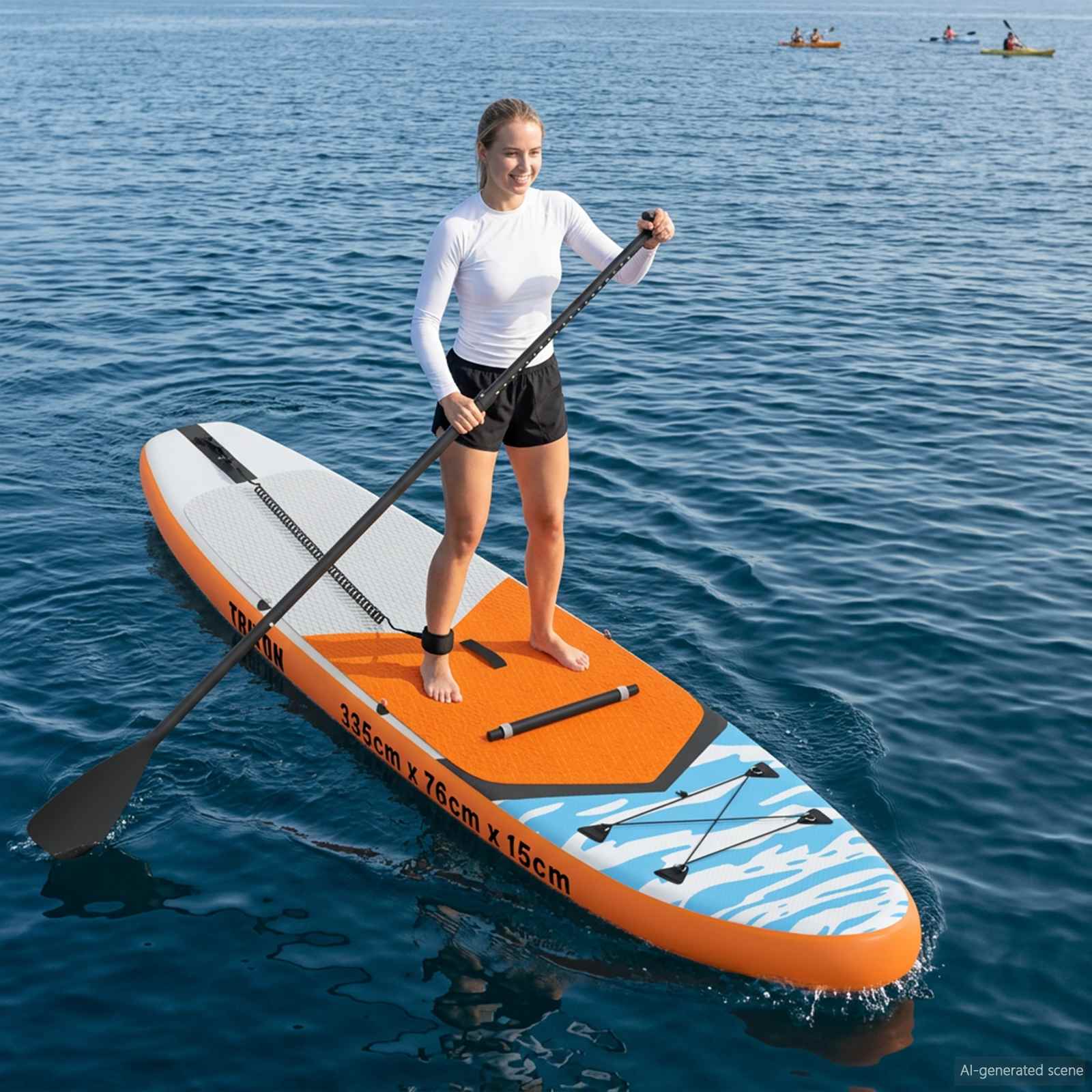 SUP-bräda med sits 2-i-1 TRITON 335 x 76 x 15 cm Blå för