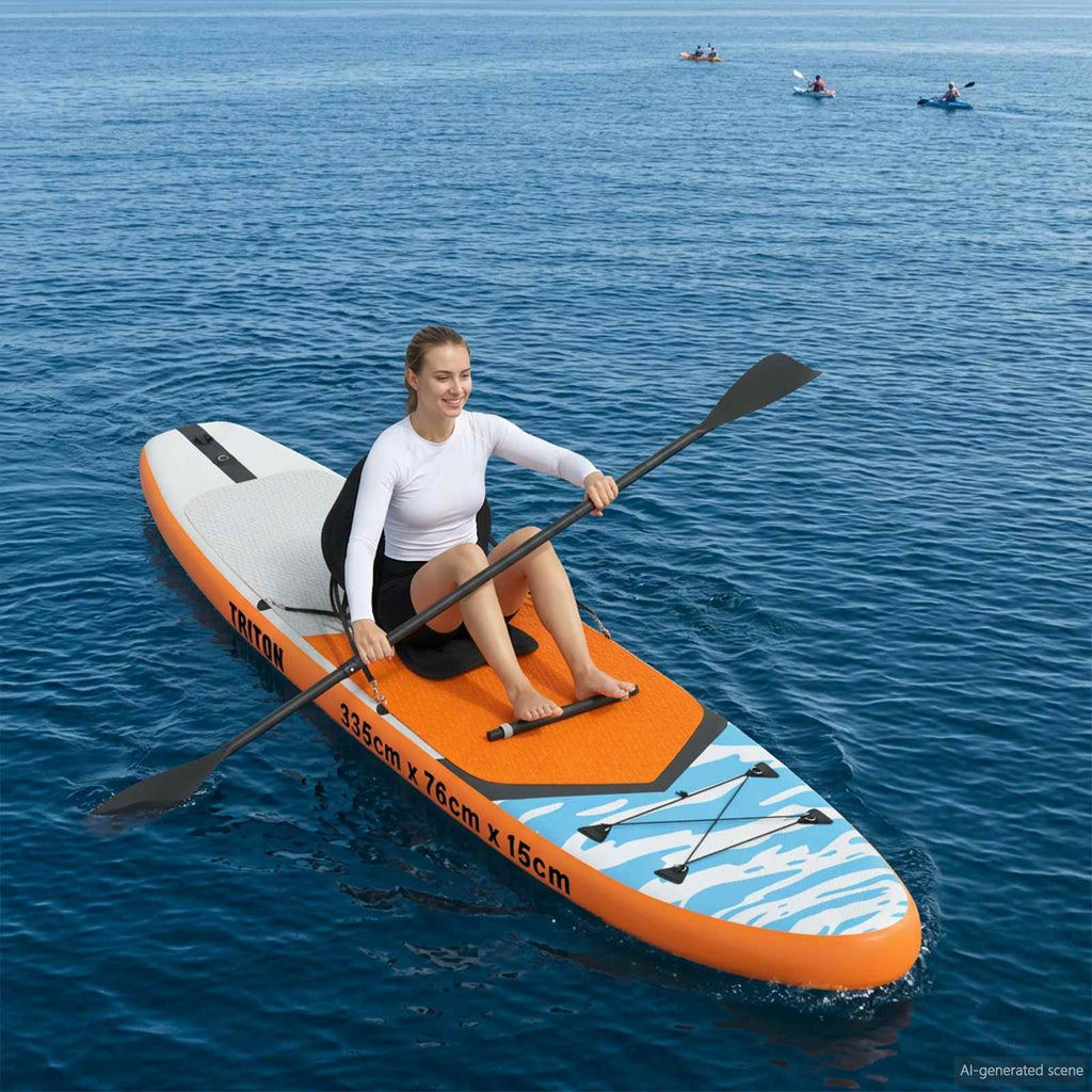 SUP-bräda med sits 2-i-1 TRITON 335 x 76 x 15 cm Blå för