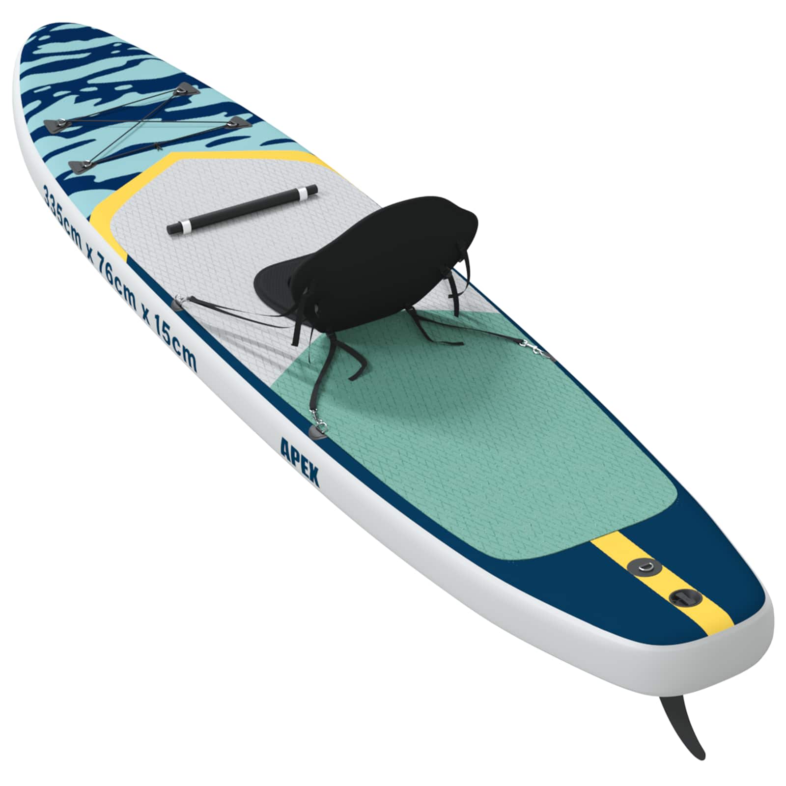 SUP-bräda med sits 2-i-1 APEX 335 x 76 x 15 cm Blå för
