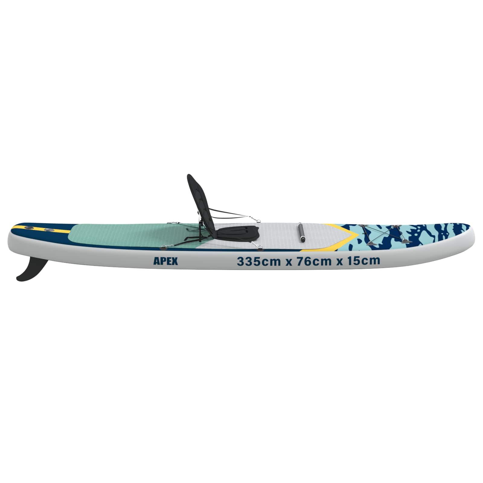 SUP-bräda med sits 2-i-1 APEX 335 x 76 x 15 cm Blå för