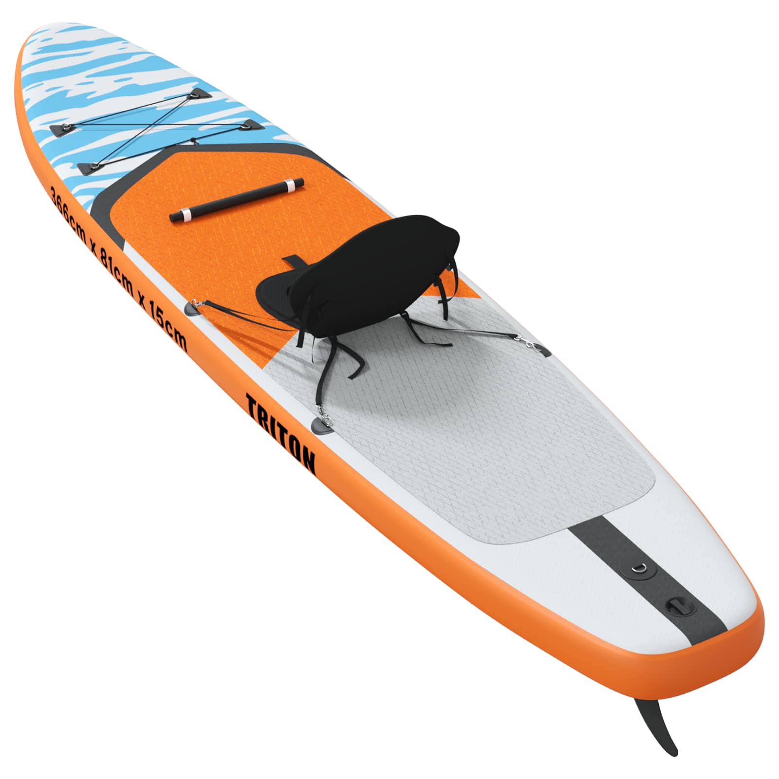 SUP-bräda med sits 2-i-1 TRITON 366 x 81 x 15 cm Blå för