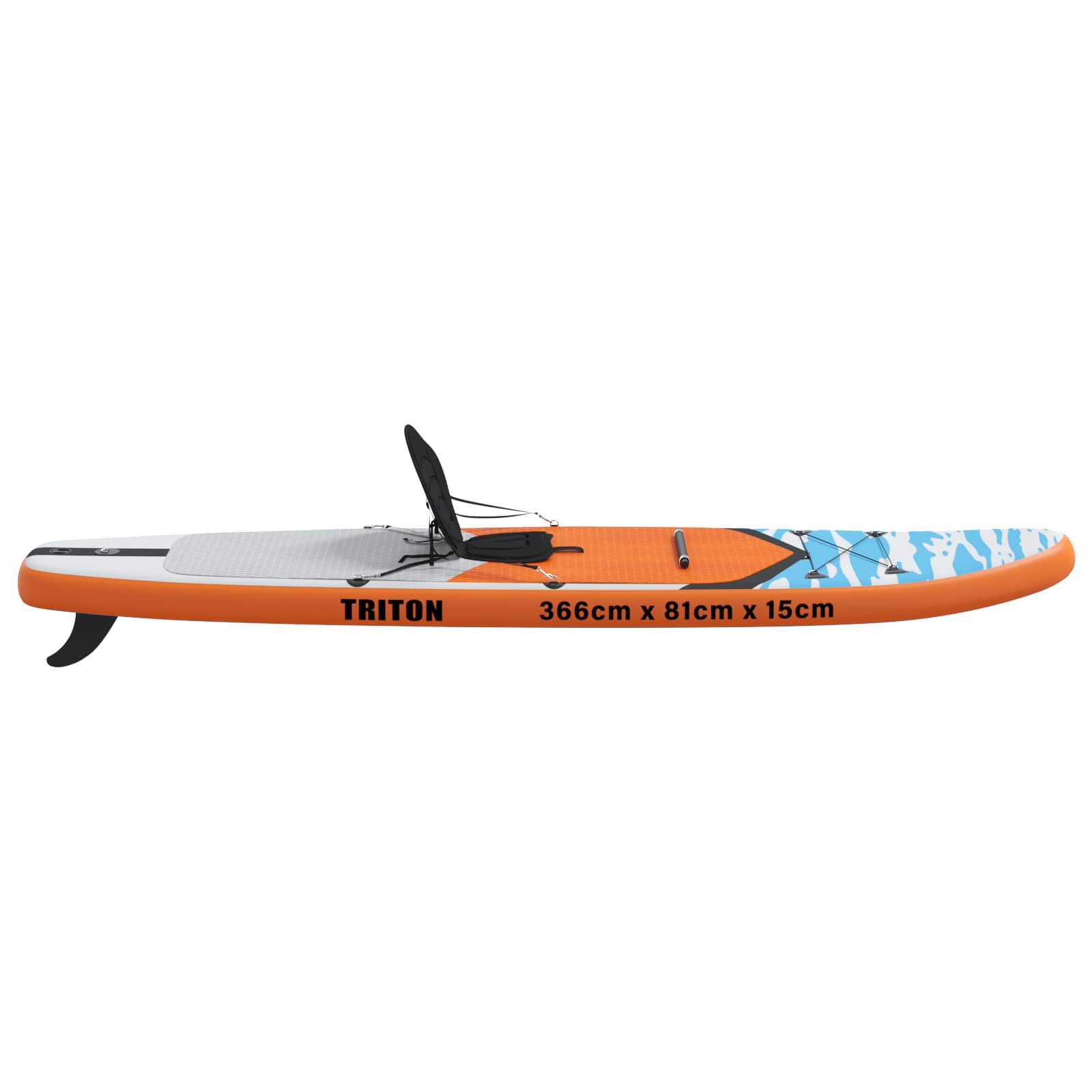 SUP-bräda med sits 2-i-1 TRITON 366 x 81 x 15 cm Blå för